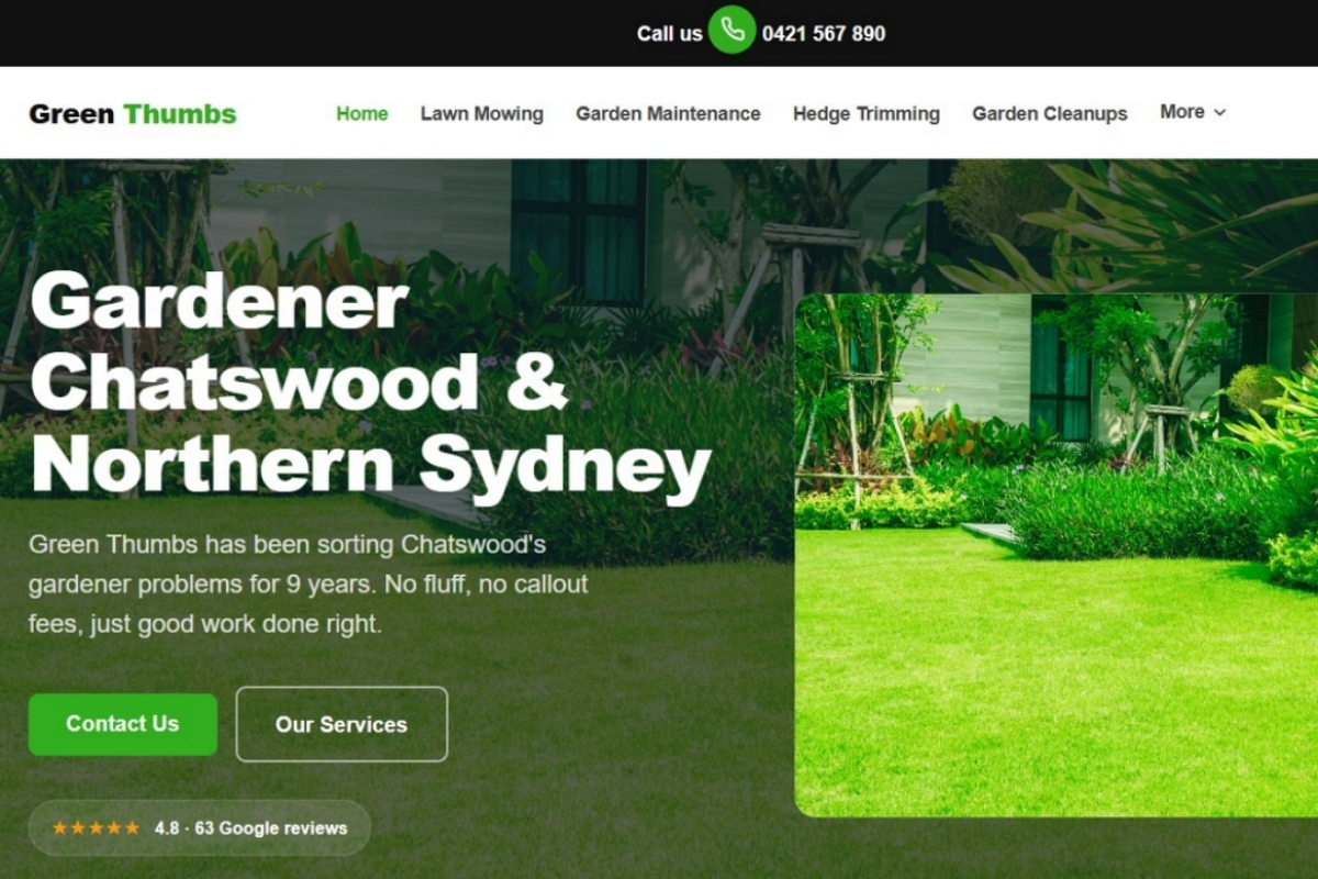 Home services gardening demo site